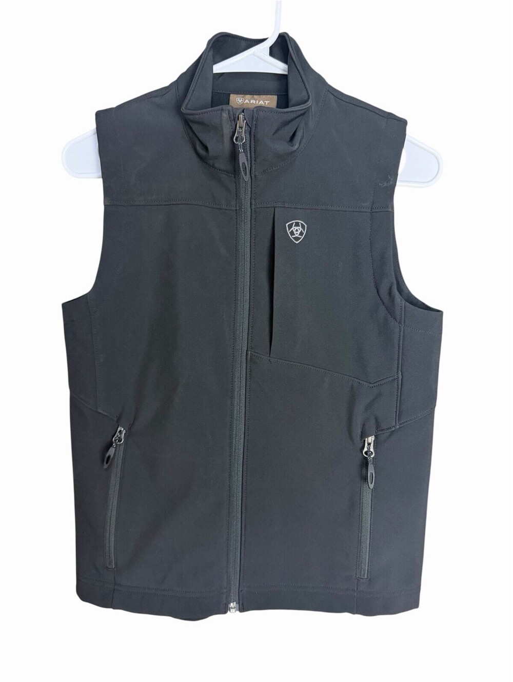 Ariat Vernon 2.0 Softshell Vest Boys M Black Wind Water Resistant Western